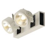 SLV Kalu Doble Pared y Luz de techo Aluminium Blanco 31W 2000lm - 830 Luz Cálida | Regulable 