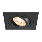 SLV New Tria 75 Foco Aluminium Negro Cuadrado | Recorte 75mm - Apta para 1x GU10 