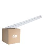 Multipack 4x Noxion Pantalla Click Reflector V2 LED T8 | Apta para 1x 150cm Tubo LED