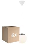 Multipack 6x Nordlux Café Colgante De Luz Vidrio Blanco | Apta para E27