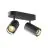 SLV Asto Aluminium Foco Negro | Apta para 2x GU10