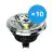 Multipack 10x Noxion Lucent Foco LED GU10 AR111 12W 600lm 40D - 930 Luz Cálida | Mejor reproducción de color - Regulable - Reemplazo 50W