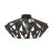 Eglo Luz de techo Carlton 6 Acero Negro Cobre | IP20 - Apta para 1x E27 