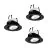 Multipack 3x Eglo Foco LED Saliceto-Z Aluminium Negro 4.7W 440lm - 827-865 Ajustable Blanco + RGB | 88mm - Recorte 68mm - IP20 - Zigbee Regulable