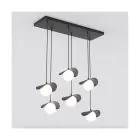 Emibig Colgante De Luz Ritual Acero Negro | Apta para 6x G9 - Max 8W