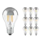 Multipack 10x Ledvance  Classic LED E27 Pera Con Filamento Mirror 6.5W 650lm - 827 Luz Muy Cálida | Reemplazo 50W