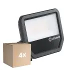 Multipack 4x Ledvance Proyector LED Aluminium Negro 41W 6000lm 100D - 865 Luz De Día | IP66 - Simétrico