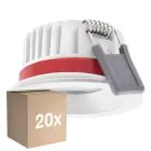 Multipack 20x Ledvance Foco LED Fire Rated Aluminium Blanco 8W 720lm 36D - 940 Blanco Frio | Recorte 68mm - IP65 - Mejor reproducción de color - Regulable